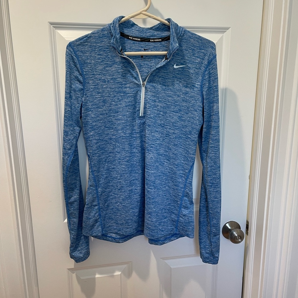 Nike Blue Running Long Sleeve Quarter Zip